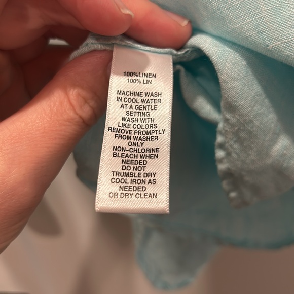 Linen Shirt (Men) in Blue - Picture 8 of 10